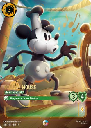 Mickey Mouse - Steamboat Pilot (Enchanted) (231/204) - [ Fabled ] Holofoil