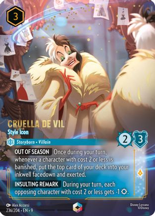 Cruella De Vil - Style Icon (Enchanted) (236/204) - [ Fabled ] Holofoil