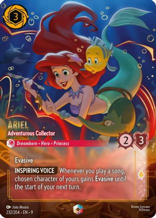 Ariel - Adventurous Collector (Enchanted) (232/204) - [ Fabled ] Holofoil