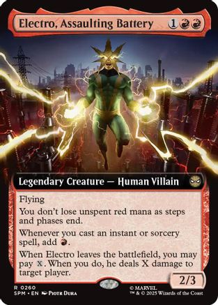 Electro, Assaulting Battery (Extended Art) (SPM-260) - [Marvel's Spider-Man]