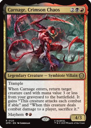 Carnage, Crimson Chaos (SPM-125) - [Marvel's Spider-Man] Foil