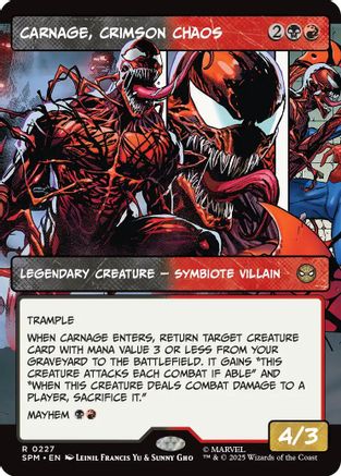 Carnage, Crimson Chaos (Borderless) (SPM-227) - [Marvel's Spider-Man] Foil