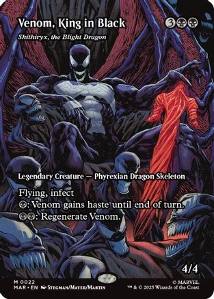 Venom, King in Black - Skithiryx, the Blight Dragon (Borderless) (MAR-022) - [Marvel Eternal-Legal] Foil
