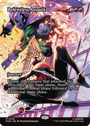 Relentless Assault (Borderless) (MAR-025) - [Marvel Eternal-Legal]