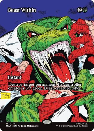 Beast Within (Borderless) (MAR-033) - [Marvel Eternal-Legal] Foil