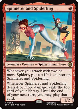 Spinneret and Spiderling (SPM-094) - [Marvel's Spider-Man] Foil