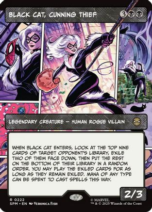 Black Cat, Cunning Thief (Borderless) (SPM-222) - [Marvel's Spider-Man]