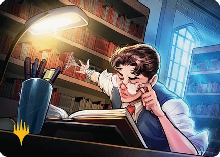 Peter Parker Art Card (33/54) (Gold-Stamped Planeswalker Symbol) (AASPM-033) - [Art Series: Marvel's Spider-Man]