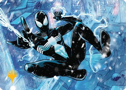 Spectacular Spider-Man (Black) Art Card (Gold-Stamped Planeswalker Symbol) (AASPM-052) - [Art Series: Marvel's Spider-Man]