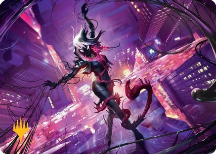 Gwenom, Remorseless Art Card (Gold-Stamped Planeswalker Symbol) (AASPM-008) - [Art Series: Marvel's Spider-Man]