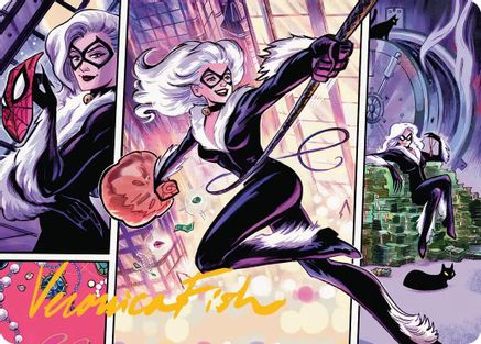 Black Cat, Cunning Thief Art Card (Gold-Stamped Signature) (AASPM-044) - [Art Series: Marvel's Spider-Man]