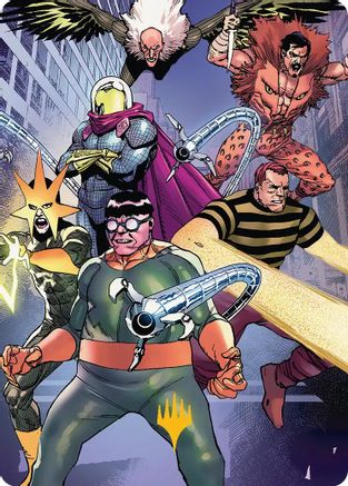 Behold the Sinister Six! Art Card (45/54) (Gold-Stamped Planeswalker Symbol) (AASPM-045) - [Art Series: Marvel's Spider-Man]