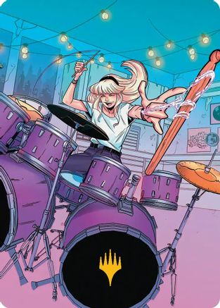 Gwen Stacy Art Card (Gold-Stamped Planeswalker Symbol) (34/54) (AASPM-034) - [Art Series: Marvel's Spider-Man]