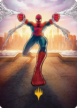 Amazing Spider-Man Art Card (36/54) (Gold-Stamped Planeswalker Symbol) (AASPM-036) - [Art Series: Marvel's Spider-Man]