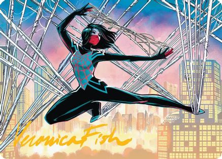 Silk, Web Weaver Art Card (39/54) (Gold-Stamped Signature) (AASPM-039) - [Art Series: Marvel's Spider-Man]