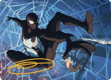 Symbiote Spider-Man Art Card (Gold-Stamped Signature) (AASPM-040) - [Art Series: Marvel's Spider-Man]