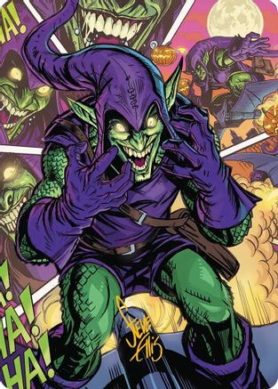 Green Goblin Art Card (49/54) (Gold-Stamped Signature) (AASPM-049) - [Art Series: Marvel's Spider-Man]