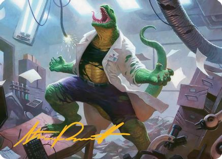 Lizard, Connors's Curse Art Card (Gold-Stamped Signature) (AASPM-018) - [Art Series: Marvel's Spider-Man]