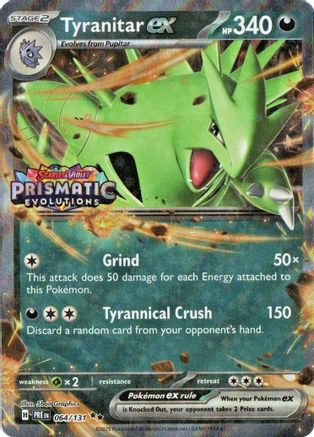 Tyranitar ex (Prismatic Evolutions Stamp) 64 - [Miscellaneous Cards & Products] Holofoil