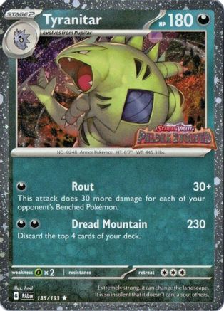 Tyranitar (Paldea Evolved Stamp) 135 - [Miscellaneous Cards & Products] Holofoil