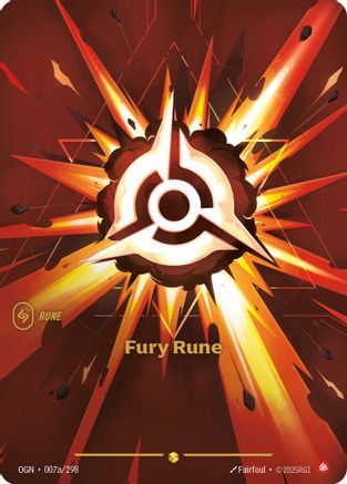 Fury Rune (Alternate Art) (007a/298) - Origins
