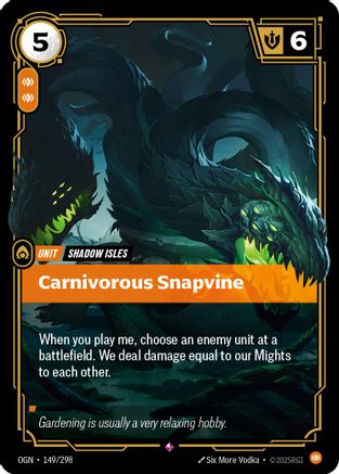 Carnivorous Snapvine (149/298) - Origins