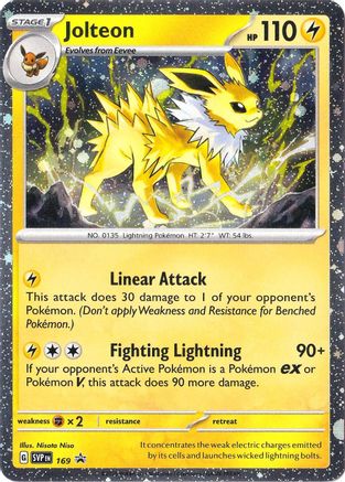 Jolteon - 169 (Cosmos Holo) 169 - [SV Scarlet & Violet Promo Cards] Holofoil