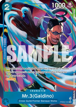 Mr.3(Galdino) (Alternate Art) (PRB02-009) - Premium Booster -The Best- Vol. 2