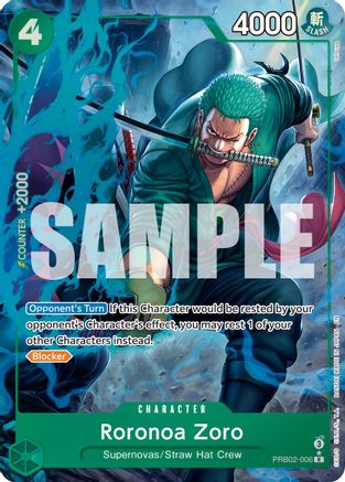 Roronoa Zoro (Alternate Art) (PRB02-006) - Premium Booster -The Best- Vol. 2