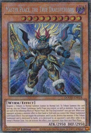 Master Peace, the True Dracoverlord (Starlight Rare) (DOOD-EN018) - Doom of Dimensions 1st Edition