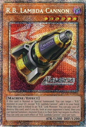 R.B. Lambda Cannon (Starlight Rare) (DOOD-EN090) - Doom of Dimensions 1st Edition