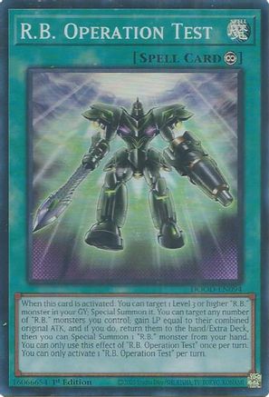 R.B. Operation Test (DOOD-EN094) - Doom of Dimensions 1st Edition