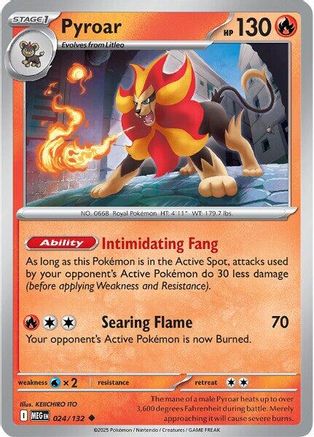 Pyroar 24 - [ME01 Mega Evolution] Reverse Holofoil