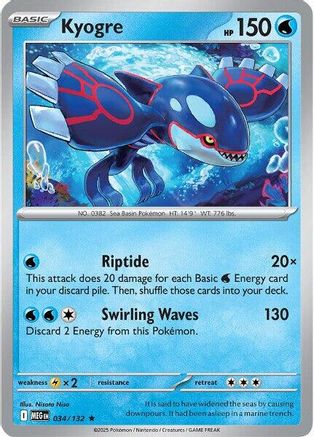 Kyogre 34 - [ME01 Mega Evolution] Reverse Holofoil