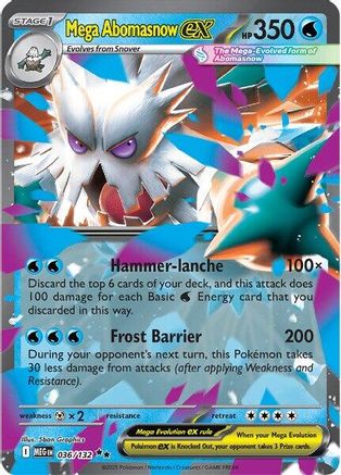 Mega Abomasnow ex - 036/132 36 - [ME01 Mega Evolution] Holofoil