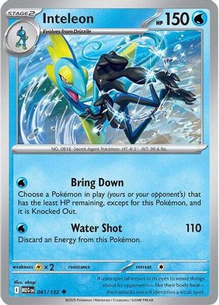 Inteleon - 041/132 41 - [ME01 Mega Evolution] Reverse Holofoil