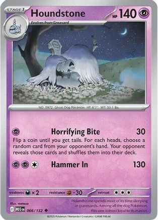 Houndstone - 066/132 66 - [ME01 Mega Evolution] Reverse Holofoil