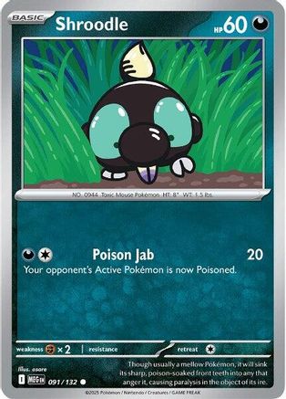 Shroodle - 091/132 91 - [ME01 Mega Evolution]