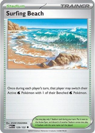 Surfing Beach 129 - [ME01 Mega Evolution] Reverse Holofoil