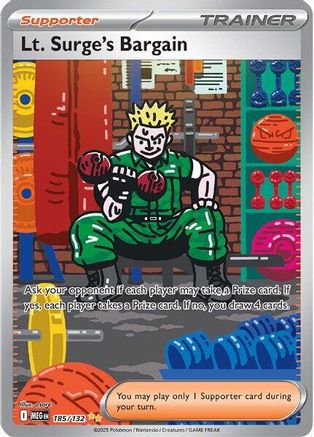 Lt. Surge's Bargain - 185/132 185 - [ME01 Mega Evolution] Holofoil