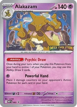 Alakazam - 003 3 - [ME Mega Evolution Promo] Holofoil