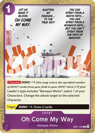 Oh Come My Way (Pirate Foil) (EB01-038) - Premium Booster -The Best- Vol. 2