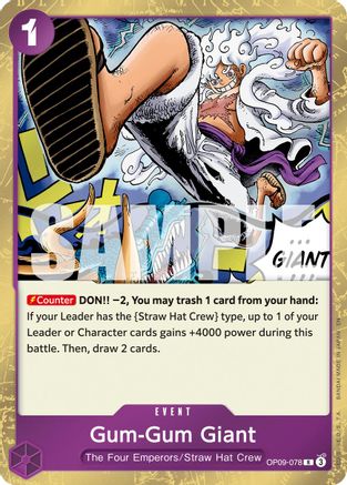 Gum-Gum Giant (Reprint) (OP09-078) - Premium Booster -The Best- Vol. 2