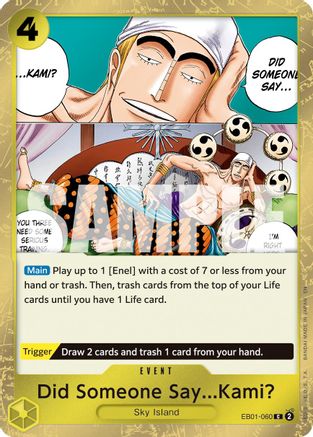 Did Someone Say...Kami? (Pirate Foil) (EB01-060) - Premium Booster -The Best- Vol. 2