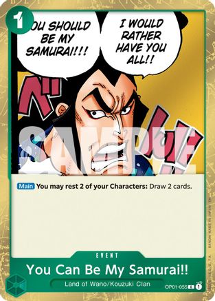 You Can Be My Samurai!! (Pirate Foil) (OP01-055) - Premium Booster -The Best- Vol. 2