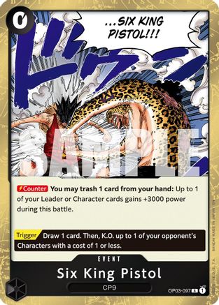 Six King Pistol (Reprint) (OP03-097) - Premium Booster -The Best- Vol. 2