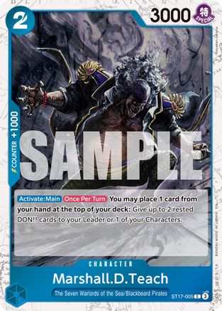 Marshall.D.Teach - ST17-005 (Pirate Foil) (ST17-005) - Premium Booster -The Best- Vol. 2