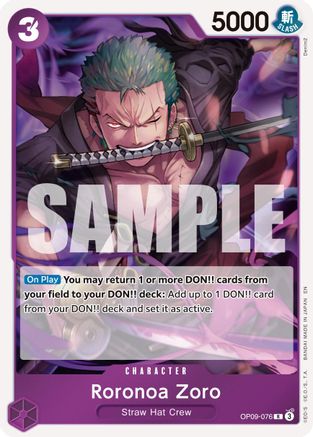 Roronoa Zoro - OP09-076 (OP09-076) - Premium Booster -The Best- Vol. 2