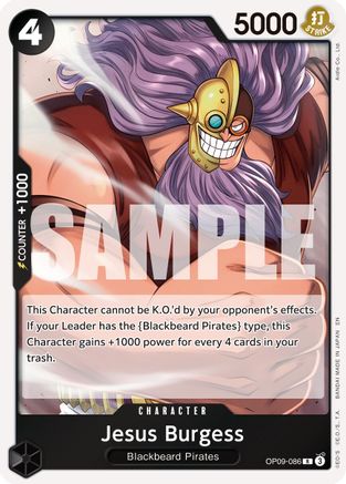 Jesus Burgess (Reprint) (OP09-086) - Premium Booster -The Best- Vol. 2