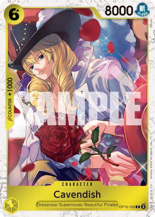 Cavendish - OP10-105 (Pirate Foil) (OP10-105) - Premium Booster -The Best- Vol. 2